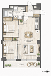 間取図画像 2LDK