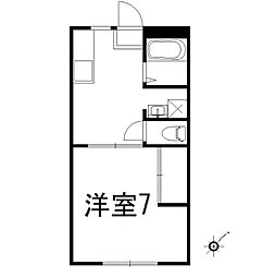 カーサ湘南 1DKの間取図画像