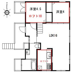 IslandCourt 2LDKの間取図画像