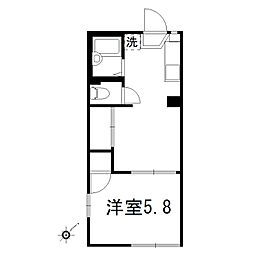プラージュEC棟 1DKの間取図画像