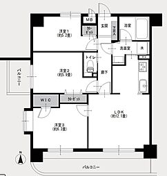 セザール第三溝ノ口 3LDKの間取図画像