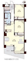 ライオンズマンション新丸子 2LDKの間取図画像
