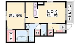 アノン 1LDKの間取図画像