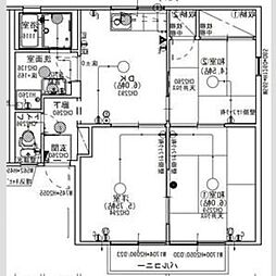ブルースカイ山本2 3DKの間取図画像
