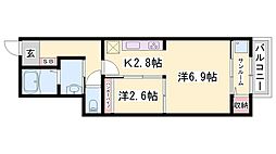 バーミィガーデン1 1SKの間取図画像