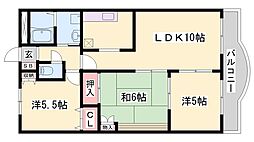 グランディール大幸 3LDKの間取図画像