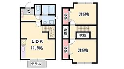 トミーラッフィナート2 2LDKの間取図画像