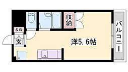 アゼリア ワンルームの間取図画像