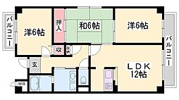 グレイスコート北条 3LDKの間取図画像