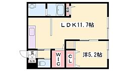 フレグランスH・M 1LDKの間取図画像