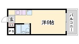 クリアキューブ姫路 ワンルームの間取図画像