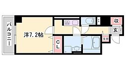 ボヌール姫路栗山町 1Kの間取図画像