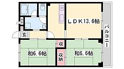 グランドールTA 2LDKの間取図画像