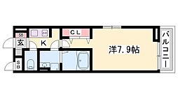 オートプラージュ 1Kの間取図画像