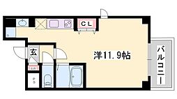 めぞんあさひ ワンルームの間取図画像
