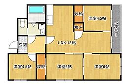 ルークレジデンス姫路 4LDKの間取図画像