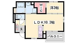 ブリーズ揖保川 1LDKの間取図画像