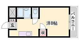 マイアール太子 ワンルームの間取図画像