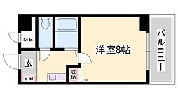 アークYS ワンルームの間取図画像