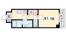 キャピタルアイ姫路 1Kの間取図画像