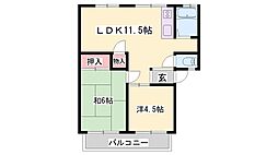 サンシティ 2LDKの間取図画像
