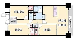 アヴァンセ姫路 3LDKの間取図画像