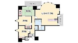 サンテデーレしかま 3LDKの間取図画像