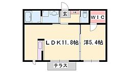 ウェル・エンジュ 1LDKの間取図画像
