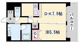 マンション西駅前 1DKの間取図画像