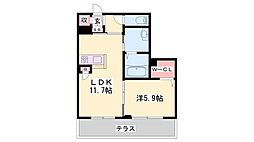 フェリシアガーデン 1LDKの間取図画像