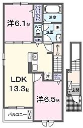 カミーノ オタンタトレ I 2LDKの間取図画像