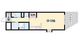 高岡中村コーポ・パート2 ワンルームの間取図画像