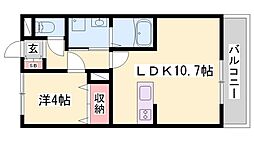 ムーンガーデン 1LDKの間取図画像