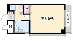 ベルトピア姫路1 1Kの間取図画像