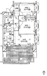 藤和シティコープ桜丘 1LDKの間取図画像