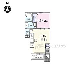 ｃａｓａかしば 105 1階1LDKの間取り