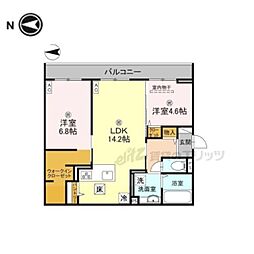 そらみつ大和八木 2LDKの間取図画像