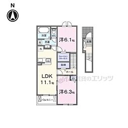 シルエーラ セットB 2LDKの間取図画像