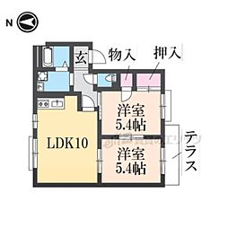 グリーンコーポA 2LDKの間取図画像