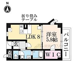 アンソレイエ 1LDKの間取図画像