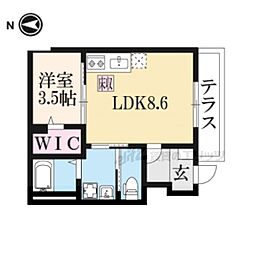 アイベーヌ 1LDKの間取図画像