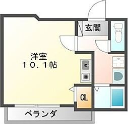 中央ビルディング ワンルームの間取図画像