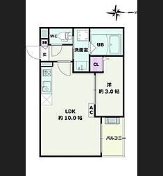 名古屋市熱田区古新町2丁目アパート 1LDKの間取図画像