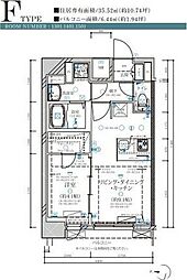 ディアレイシャス名古屋大須通 1LDKの間取図画像