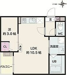 Jack atsutakoshinIV 1LDKの間取図画像