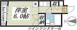 メゾン・ド・セレブラルB棟 ワンルームの間取図画像