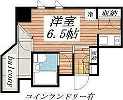メゾン・ド・セレブラルB棟 ワンルームの間取図画像