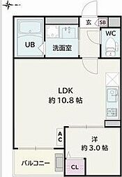 Jack hachikenI 1LDKの間取図画像