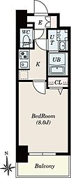 S-RESIDENCE尾頭橋beaute 1Kの間取図画像