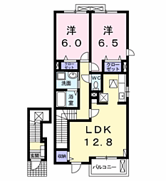 プラシード・カーサ1 2LDKの間取図画像